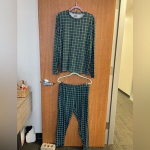 Audrey Women's Green Check Pajama Set
